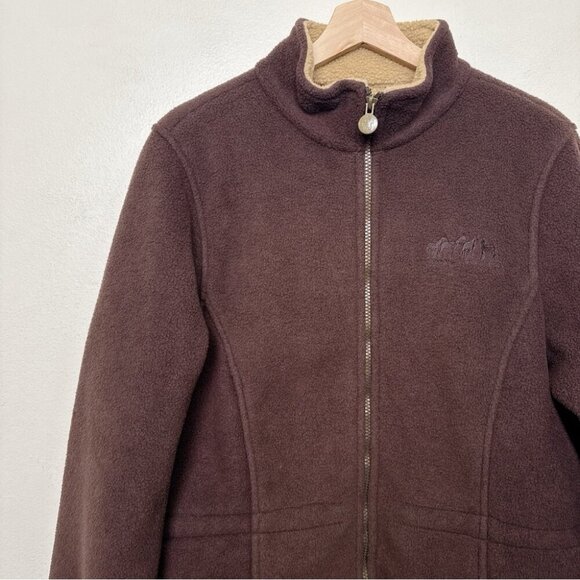 Outback Trading Medium Sherpa Brown Full Zip Womens Jacket - Picture 6 of 14